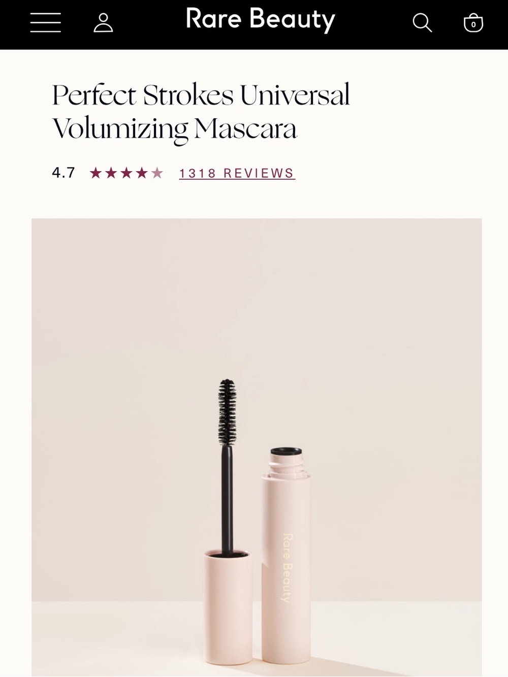 BNIB Rare Beauty Black Mascara